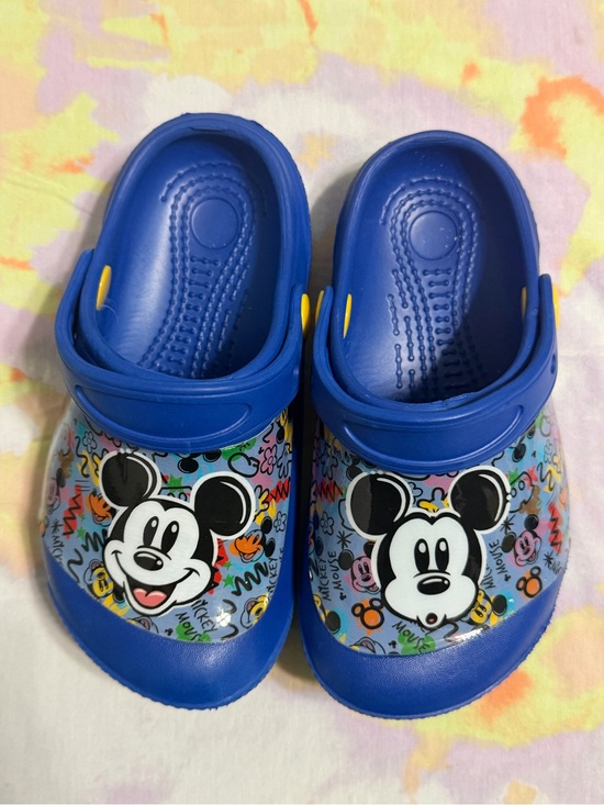 Disney Other - Disney Blue Mickey Mouse Kids Clogs with Colorful Graphic